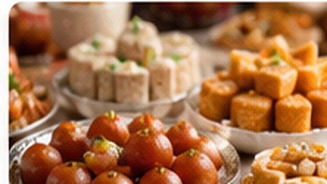 Traditional Indian sweets and hotel food